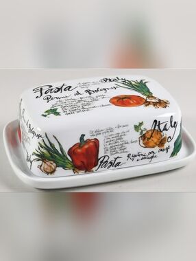 *NWOT Rosanna Pasta Italiana Covered Butter Dish